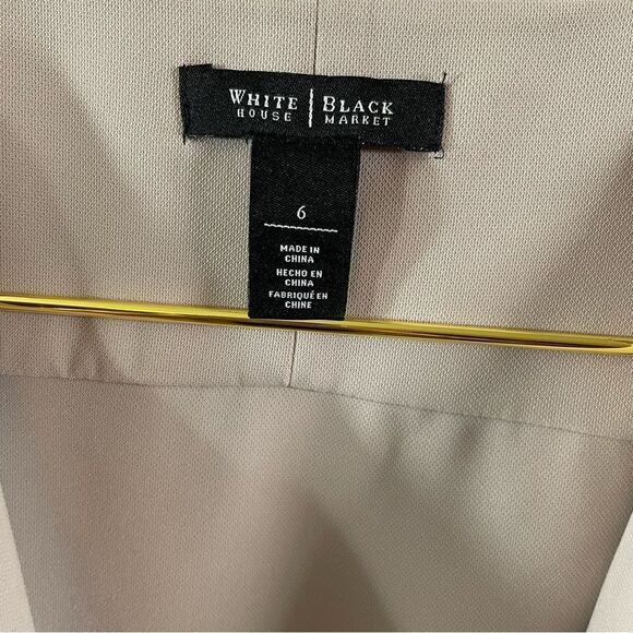 White House Black Market Beige Tie Draped Vest Size 6 - Picture 9 of 9